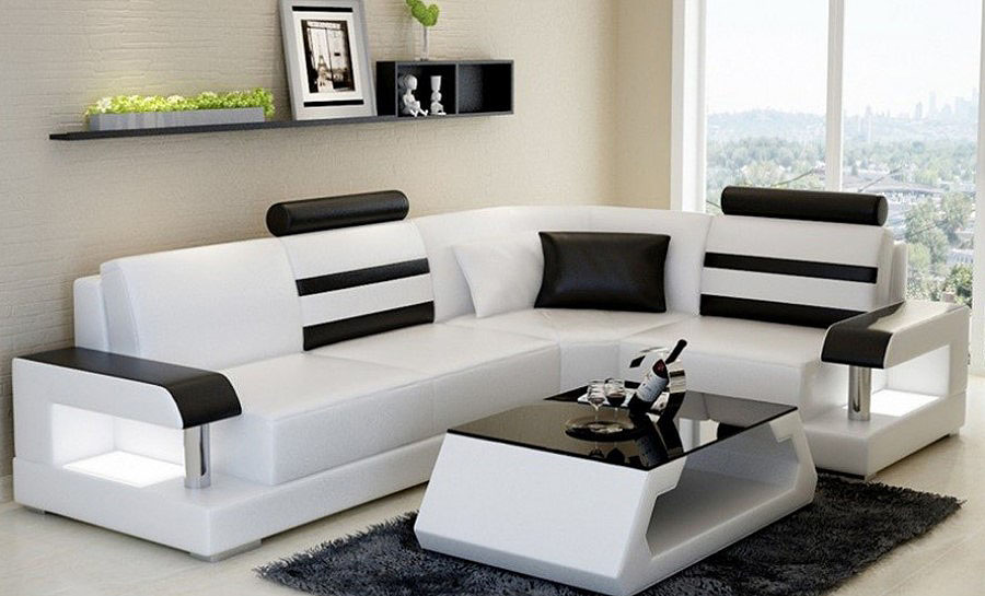 Tessie - L - Leather Sofa Lounge Set